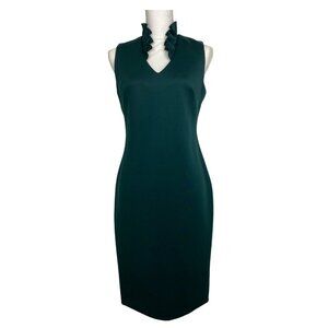Elegant sleeveless dress in deep green / Calvin Klein